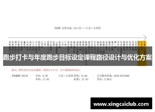 跑步打卡与年度跑步目标设定课程路径设计与优化方案